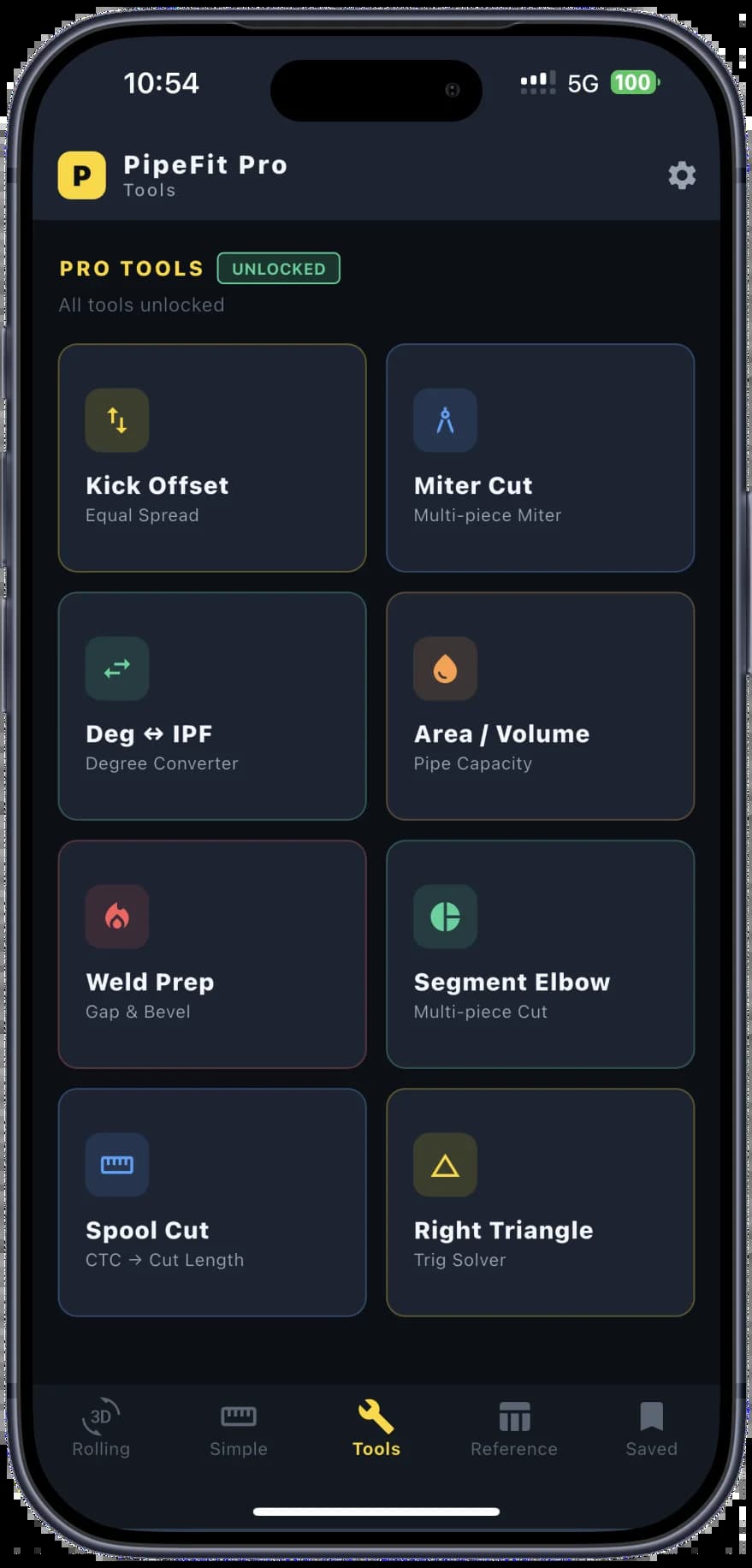 PipeFit Pro — 10 calculators